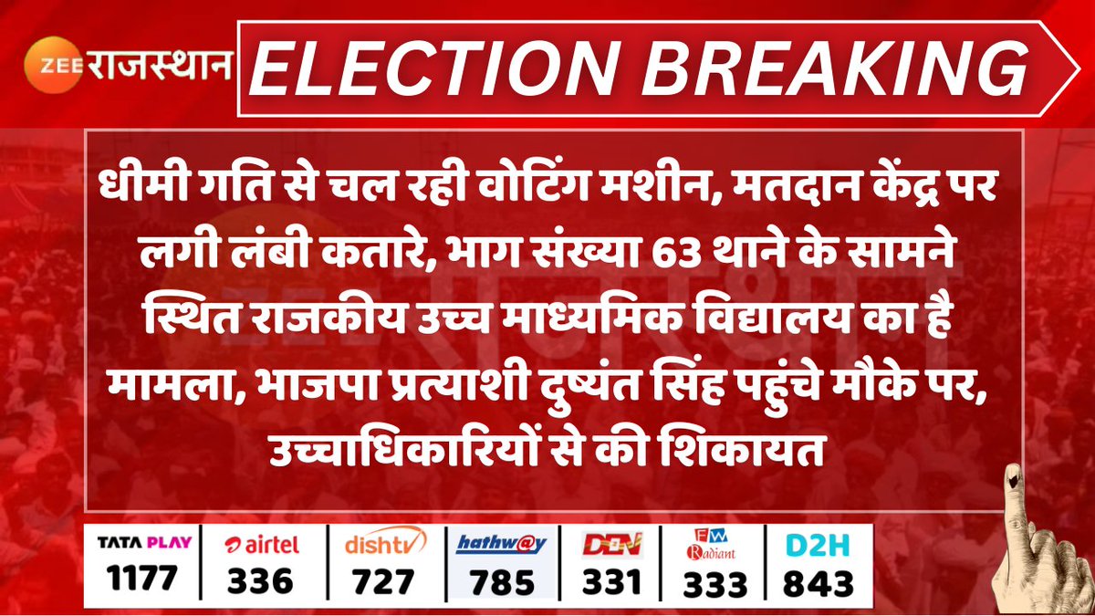 #Baran #छीपाबड़ौद धीमी गति से चल रही वोटिंग मशीन @CeoRajasthan @ECISVEEP @SpokespersonECI @mehta5_ram #LatestNews #RajasthanNews #RajasthanWithZee #Loksabhaelection2024 #Electiononzee