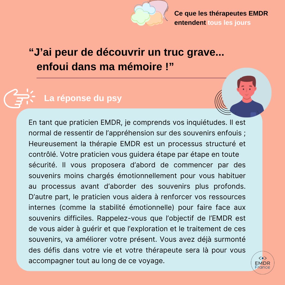 Nos thérapeutes répondent à vos questions sur l'EMDR !
.
.
.
#emdr #therapie #psychologie #trauma #santementale #psy