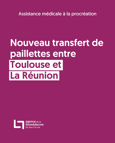 L'Agence poursuit ses efforts pour optimiser les stocks de spermatozoïdes ! 👶

🚞Après <a href="/CHURennes/">CHU de Rennes</a> et <a href="/CHU_Lille/">CHU de Lille</a>, un transfert de paillettes a eu lieu entre <a href="/CHUdeToulouse/">CHU de Toulouse - compte inactif</a> et <a href="/chudelareunion/">CHU de La Réunion</a>.

🔜 En juin, au tour de Toulouse et <a href="/aphm_actu/">AP-HM - Hôpitaux Universitaires de Marseille</a>.

+ d'infos 👉 presse.agence-biomedecine.fr/assistance-med…