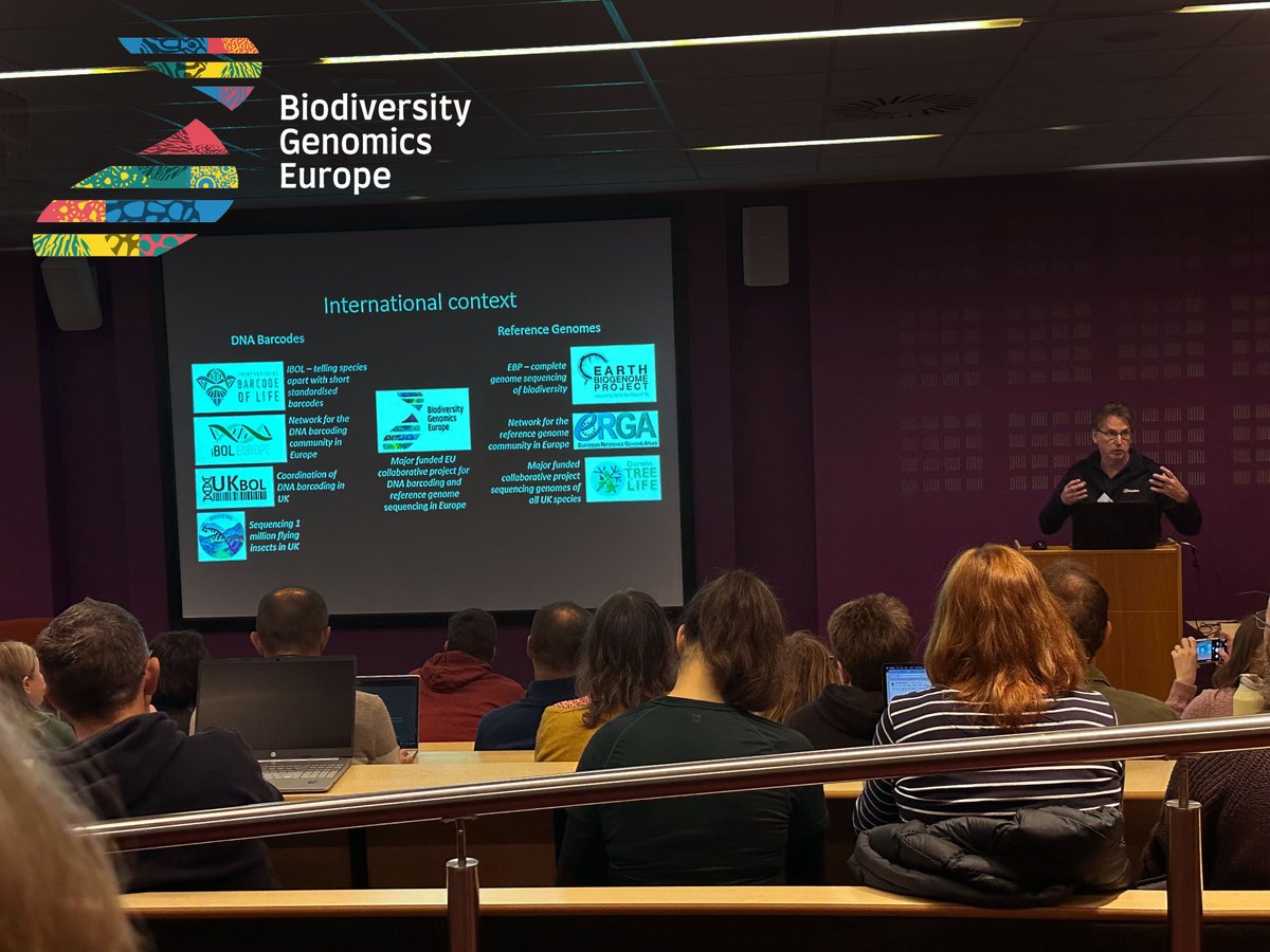 Our own @HollingsworthPM summarising DNA barcoding and genome sequencing initiatives, and the central role played by @BioGenEurope, at the 2024 #UK #DNA Working Group Conference at @UHI_Inverness @REA_research #biodiversity #genomics