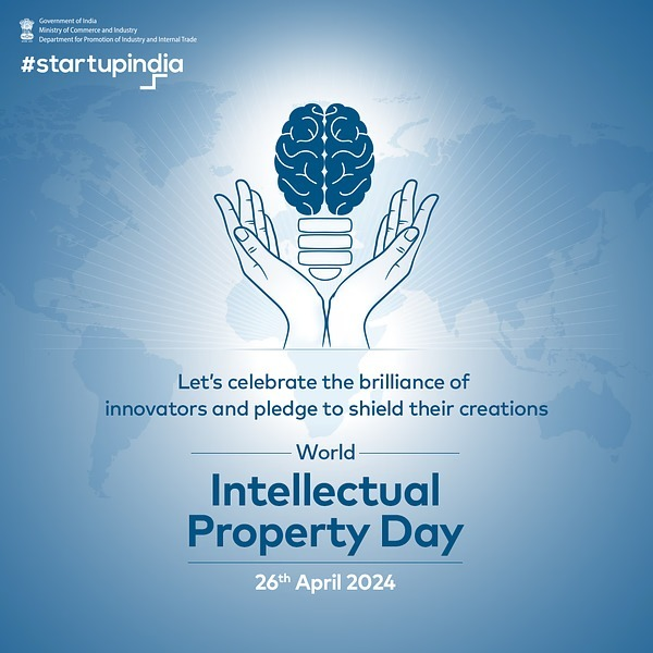 From idea to masterpiece, innovation deserves protection!

Join us in celebrating World Intellectual Property Day on 26th April. Discover how DPIIT safeguards your creations: bit.ly/3SocVL6

#StartupIndia #DPIITRecognition #GovernmentSchemes #DPIIT #IPRprotection #IPR