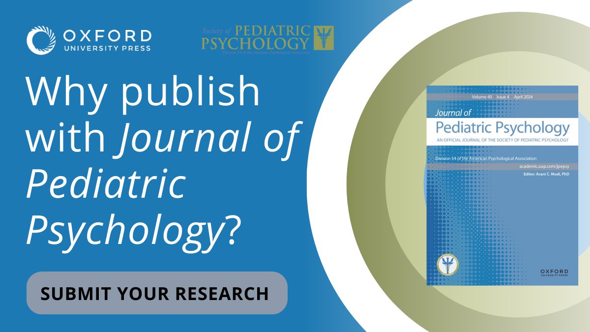 Calling all #SPPAC2024 attendees! Are you looking for the perfect home for your research? Publish with the Journal of Pediatric Psychology and enjoy benefits including a global readership and open access options. @JPedPsych Find out more oxford.ly/4aKHDqY