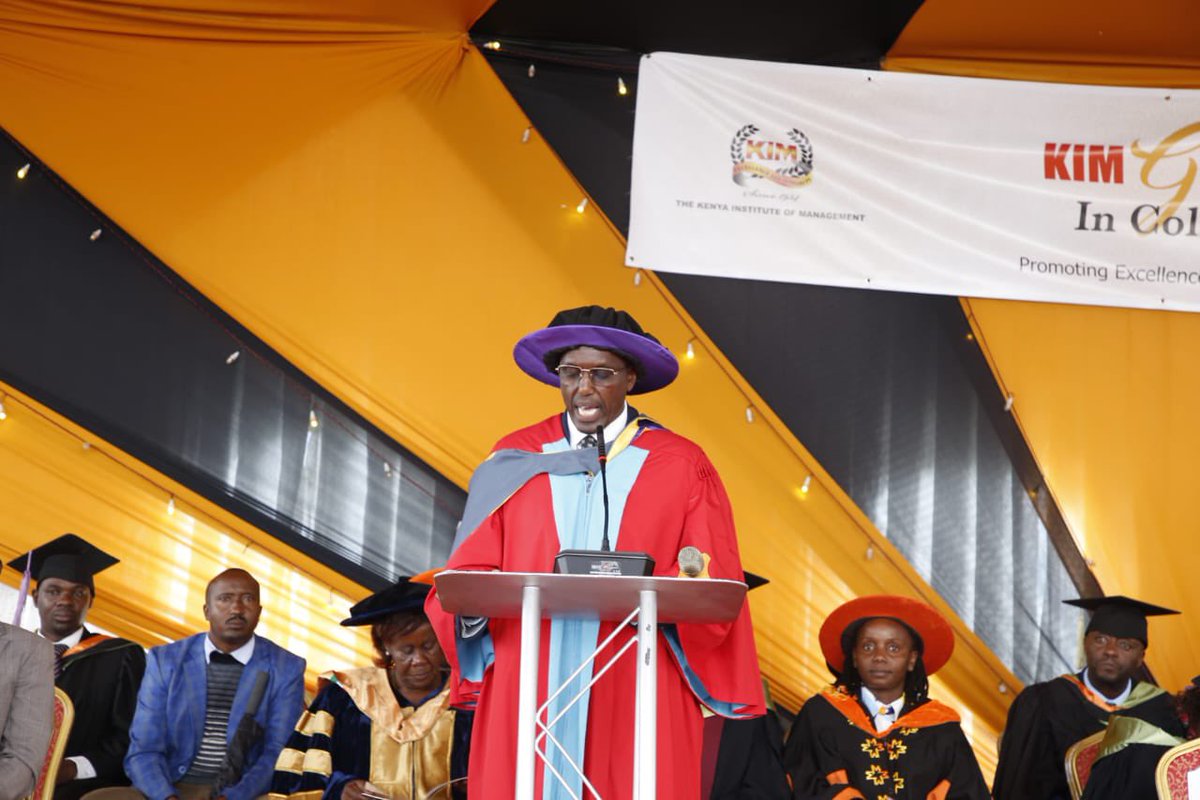 ‘As you receive your diplomas and certificates today, remember that this is not just a testament to your academic prowess, but also to your resilience, determination and commitment to excellence ‘ A message to the graduates from Dr Muriithi Ndegwa, ED/CEO KIM @MuriithiNdegwa