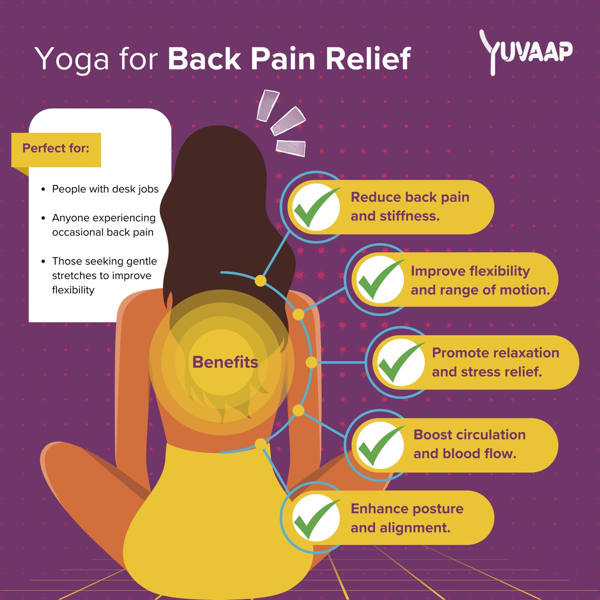 Back pain? Say Namaste to relief! 🙏🧘‍♂️ 

#SayNoToBackPain #YogaRelief #BackToBasics #HealthyPosture #YogaMoves #RelieveAndRestore #HolisticLiving #YogaBenefits #YogaPoses