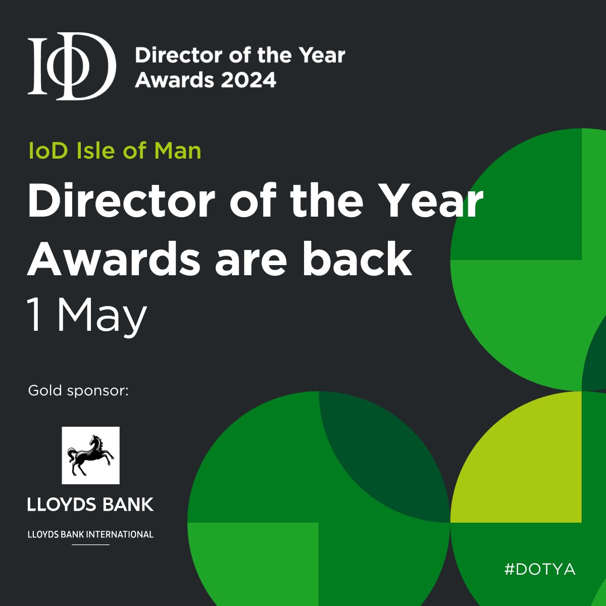 The countdown is on ⏰ Next Wednesday we go live for the 2024 Director of the Year Awards 🏆 New categories, new style application 📝 Gold sponsor Lloyds Bank International #instituteofdirectors #iodisleofman #DOTYA