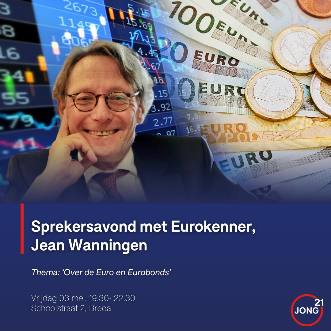 Wat is het effect van het monetaire beleid van de ECB op de Nederlandse huizenmarkt? En waarom is JA21 tegen gezamenlijke schulduitgifte (eurobonds) door EU-lidstaten? 

📅 Datum: Vrijdag 3 mei
📍 Locatie: Café Boven Breda. 
🕕 Tijd: 19:30-22:30

Schrijf je in via de link! 👇