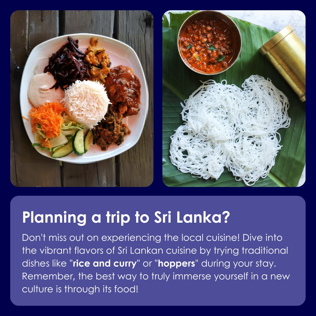 Planning a trip to Sri Lanka?

#SriLankaCuisine #SriLankanFood #LocalFlavors #RiceAndCurry #Hoppers #SriLankanSpices #FoodExploration #CulinaryJourney #FoodieAdventures #SriLankaTrip #TravelToSriLanka #SriLankaTourism #FoodTravel #FoodCulture #ImmerseInCulture #ParomaTravels