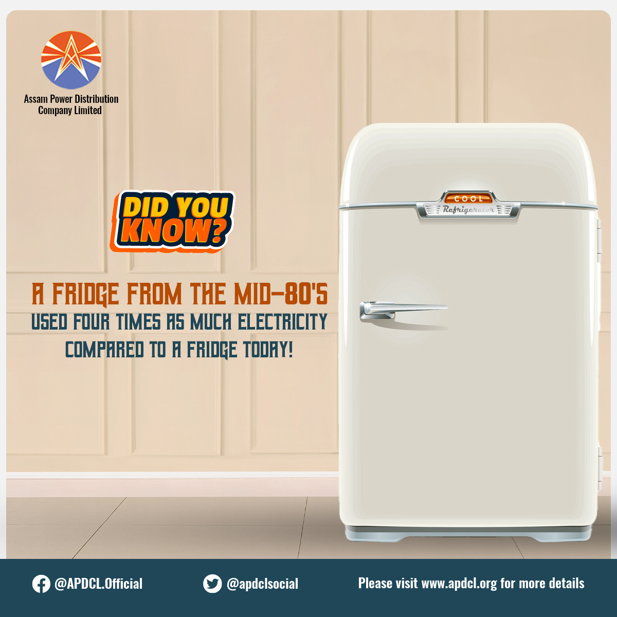 An example of how much more efficient modern appliances are compared to the ones 30-40 years ago!

#DidYouKnow #FridayFacts