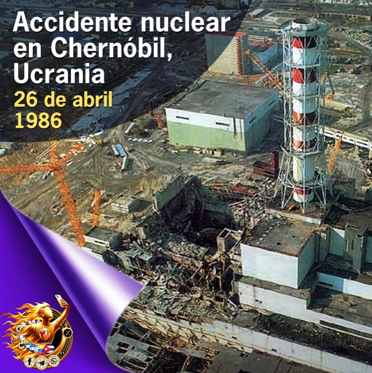 El  26/abril/1986, se produjo el peor accidente nuclear de la historia en el actual norte de Ucrania,  tras incumplimiento de los protocolos de seguridad durante el mantenimiento del 4to reactor de la 'Central Vladímir Lich Lenin'
#Chernóbil #IzquierdaLatina #IzquierdaPinera