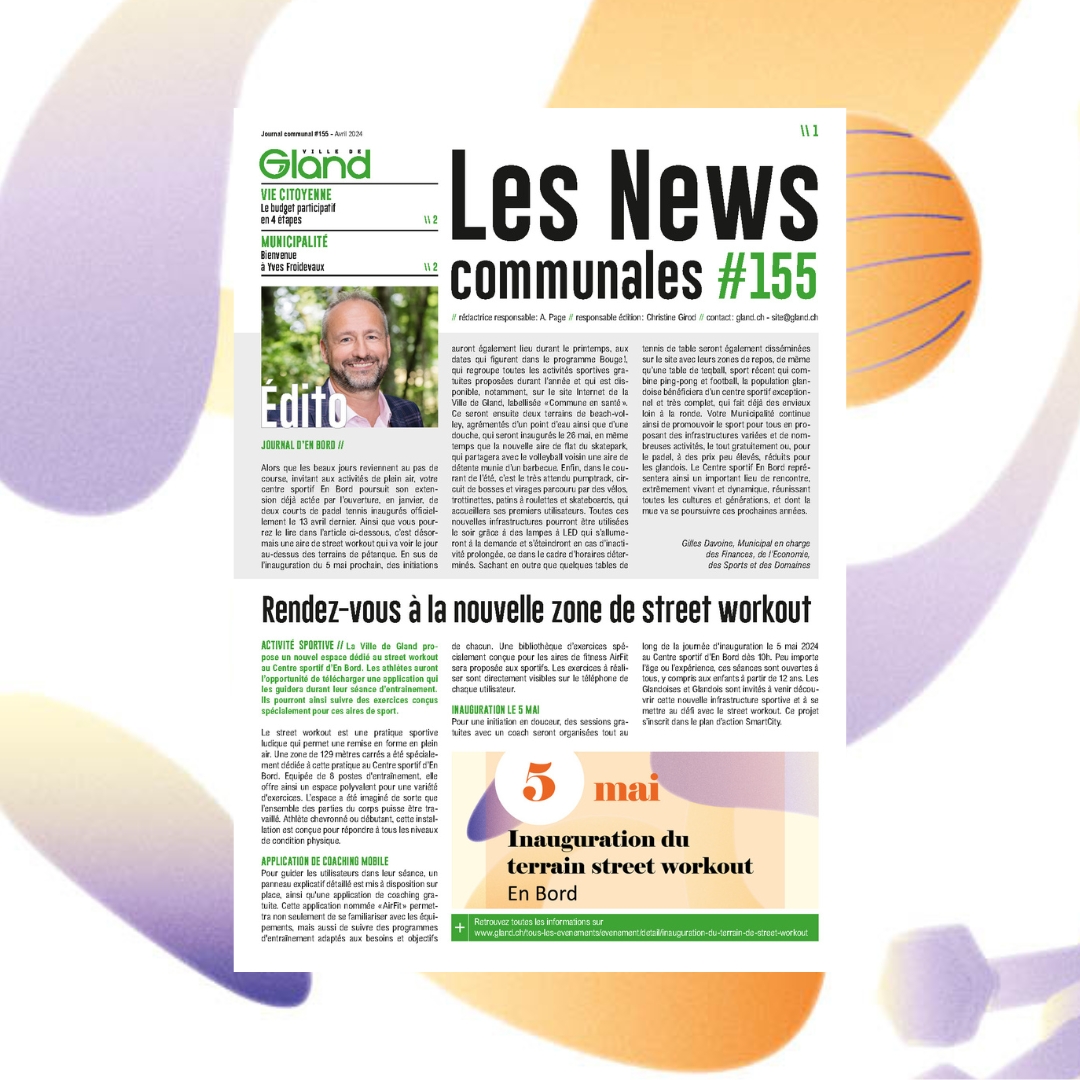 Découvrez les dernières News communales du Gland Cité #155! Bonne lecture 👉issuu.com/gland5/docs/gl…