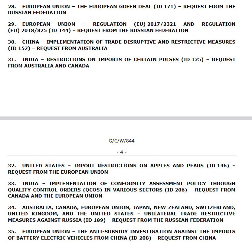 Published: the agenda for next week’s WTO Goods Council meeting. Lots of detail, with annexes at the request of the US on questions members have not answered and measures not notified. The Goods Council oversees goods trade and several related committees docs.wto.org/dol2fe/Pages/S…