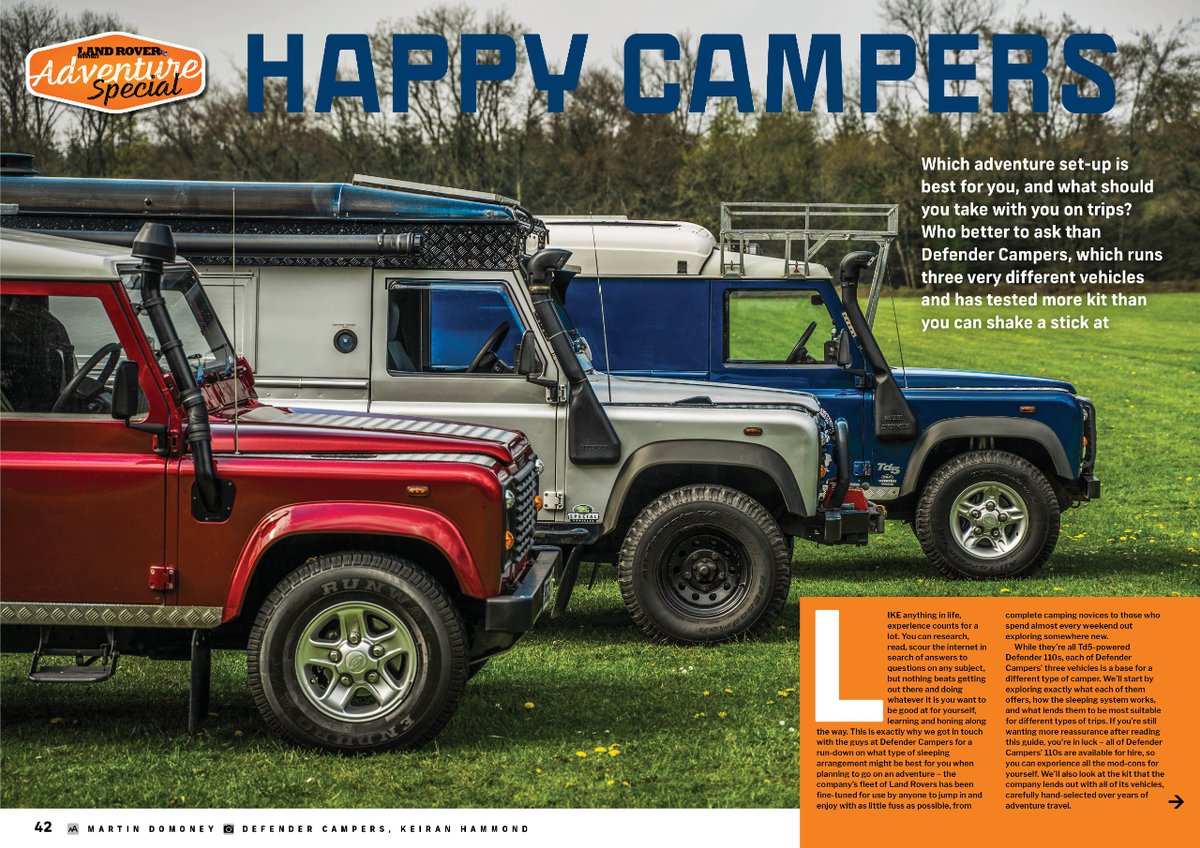 Pop-top, Dormobile conversion or good old roof tent? In this guide we look at Defender Campers’ trio of 110s, and weigh up the pros and cons of each set-up, as well as taking a look at the must-have gear that you won’t want to leave home without #lrm #landrovermonthly