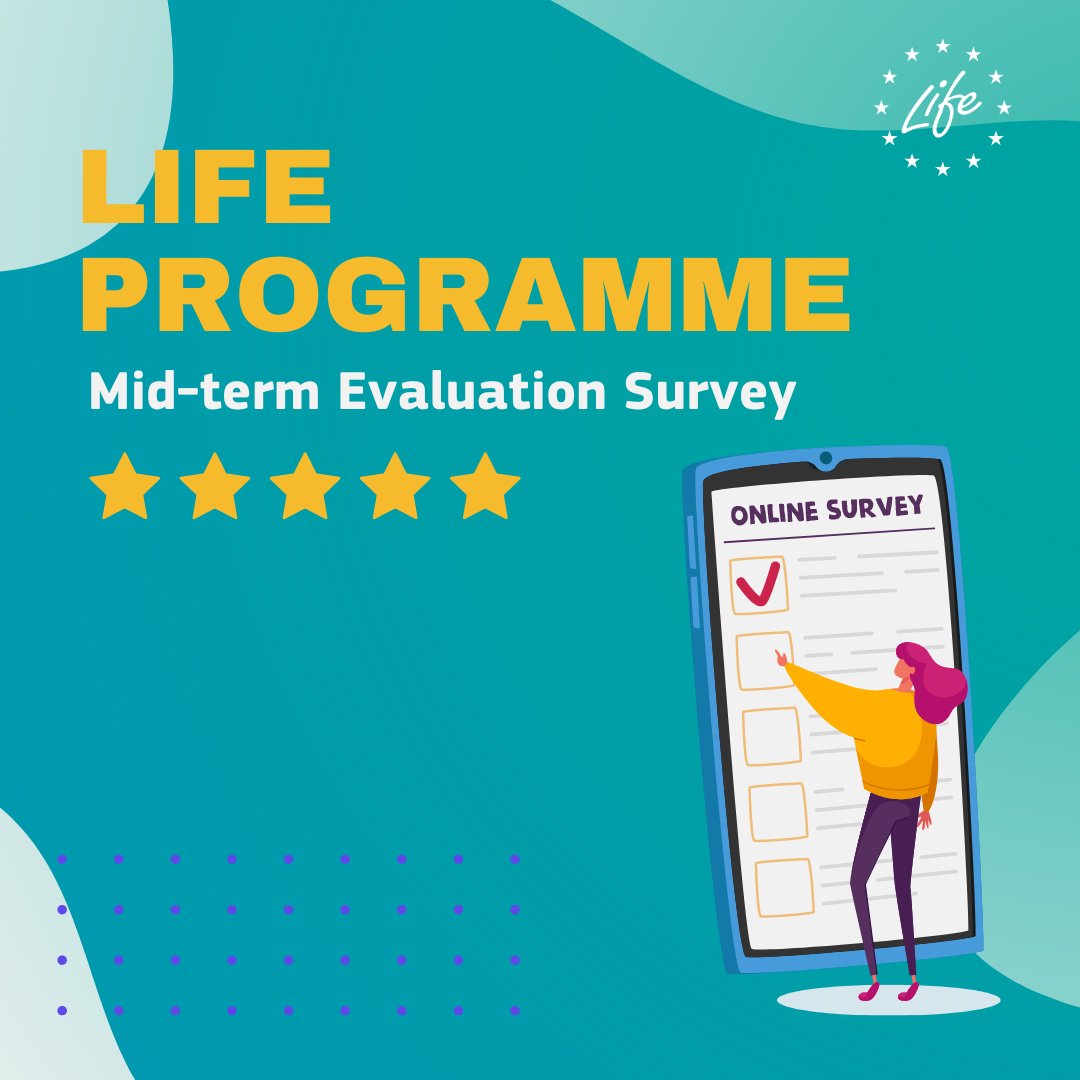 Your opinion matters!🗣️ Share your experience and views on the #LIFEProgramme and #LIFEProjects through the mid-term evaluation survey. Your input is crucial to continue working together #ForOurPlanet🌍 📊Fill it out now: europa.eu/!7Kc67D