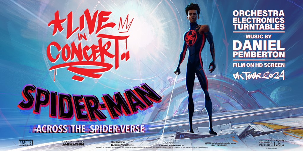 ⭐ On Sale Now ⭐ 🕷️ Spider-Man: Across the Spider-Verse - Live in Concert. Experience the 2023 animated film with the score and soundtrack performed live to picture. 📅 Wednesday 4 September 2024 📍 Glasgow Royal Concert Hall 🎟️ Book tickets at glasgowlife.org.uk/event/1/spider…