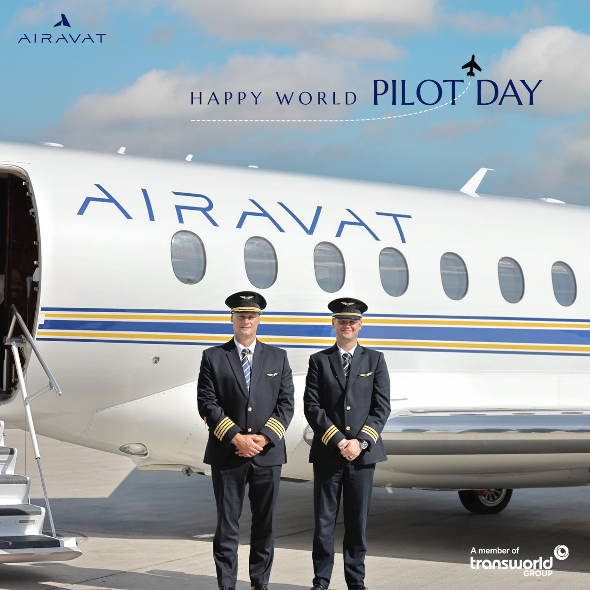 Happy World Pilot Day from Airavat! ✈️ Here's to the captains of luxury skies who make every flight extraordinary.

#Airavat #PilotDay #WorldPilotDay #Pilot #Aviation #LuxuryJet #Crew #PrivateJet #Luxury