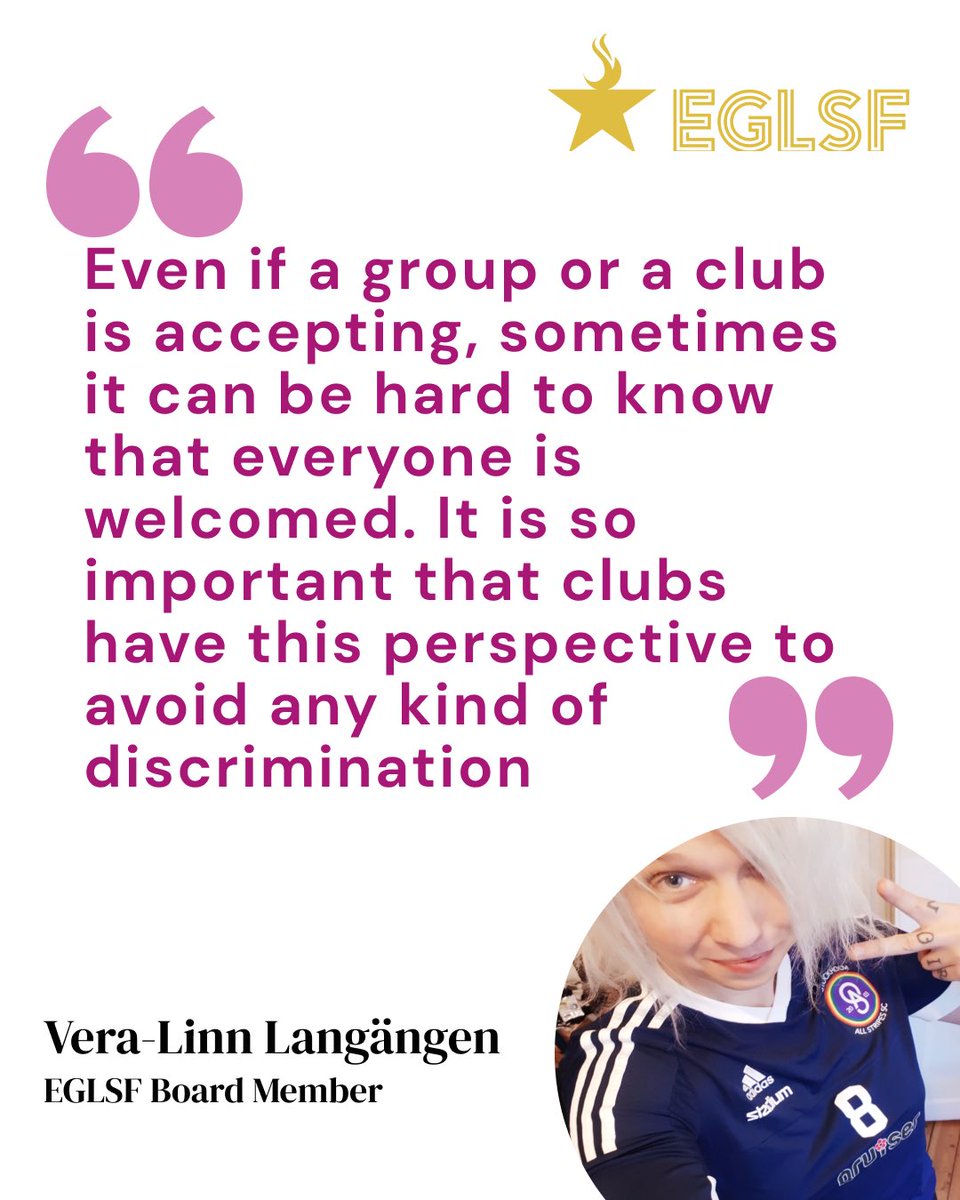 Today, April 26, is Lesbian Visibility Day ❤️🧡🤍🩷💜 We are celebrating it with our Board Member Vera-Linn Langängen at @eglsf