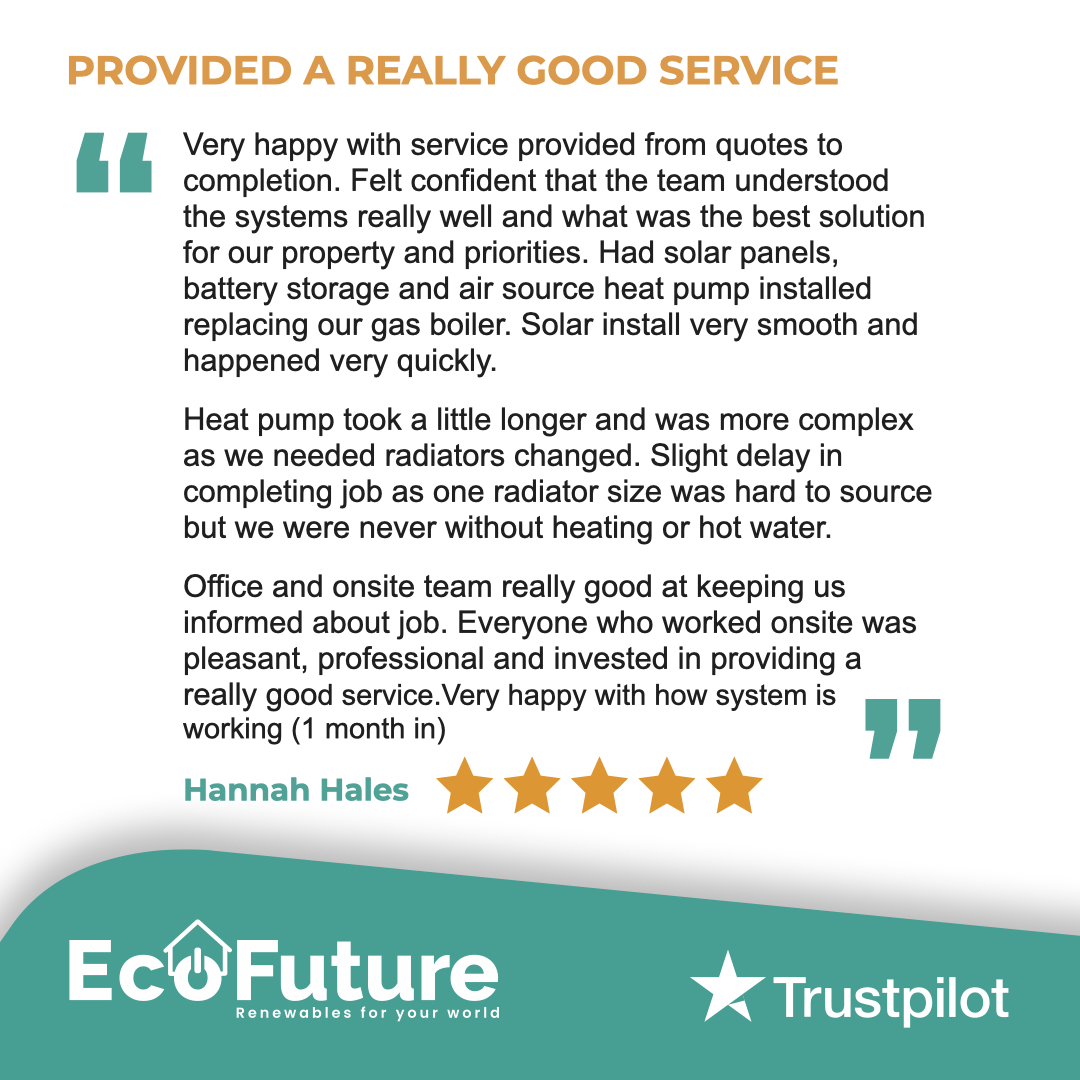 Another happy customer ⭐️⭐️⭐️⭐️⭐️
💚Air Source Heat Pump
☀️Solar PV
🔋Battery Storage
We are thrilled they are seeing the benefits of a multi renewables system & a reduction in energy bills / carbon footprint!
#airsourceheatpump #solarpanels #batterystorage #greenenergy #lowbills