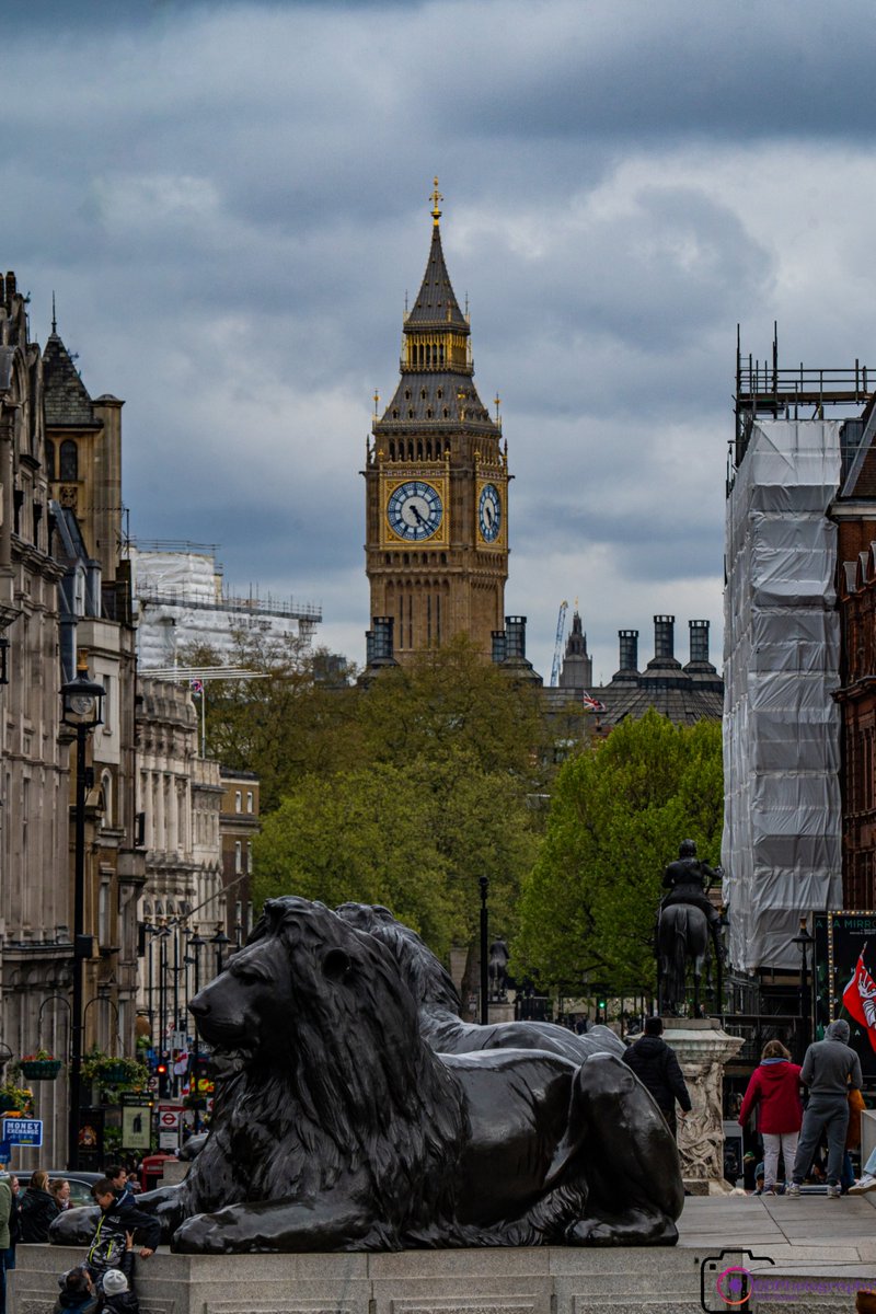 Big Ben from Trafalgar Square #London #BigBen #ElizabethTower #LongLens #Tourist #CaptitalCity #ThisIsEngland #England #Uk #UKCities #ClockTower