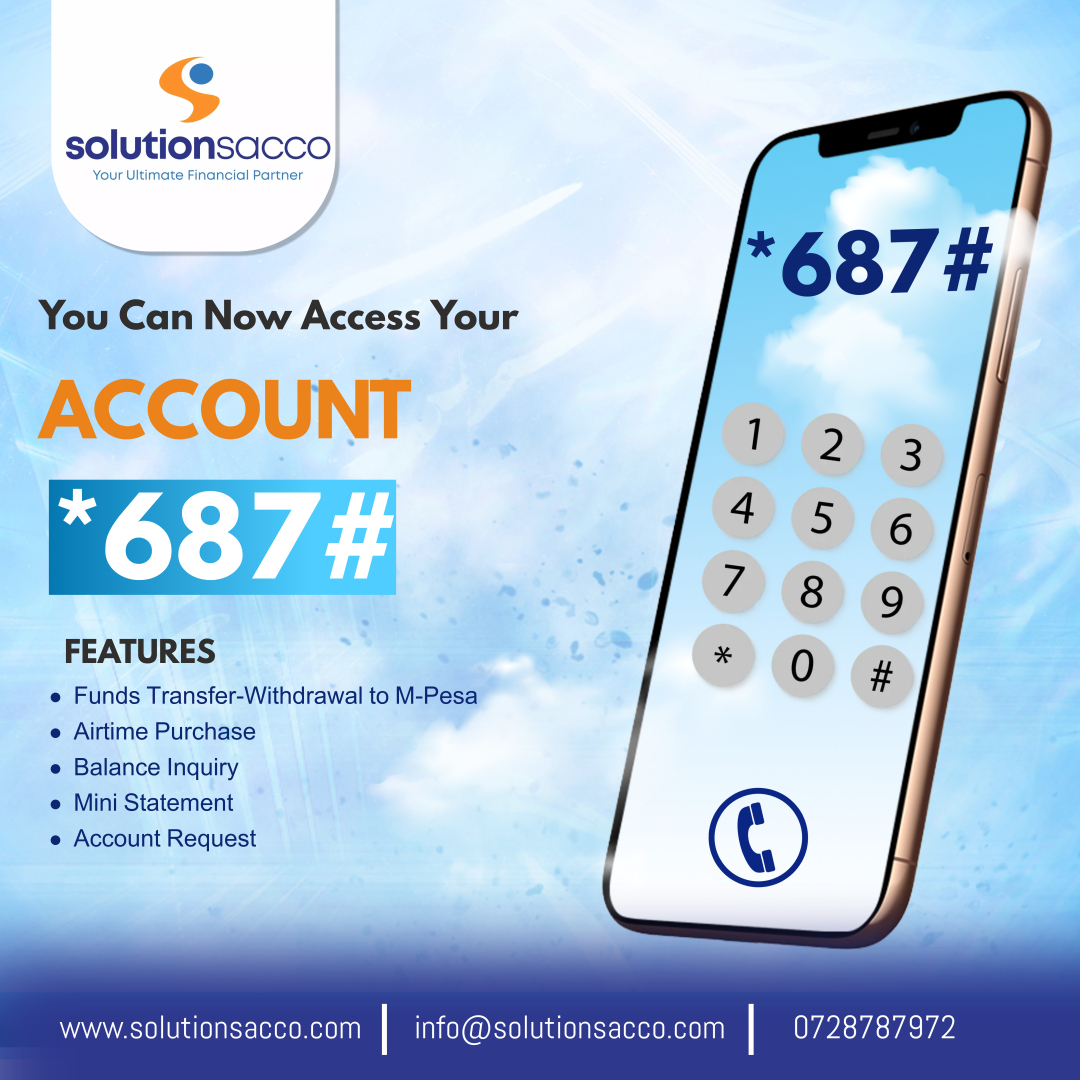 Sol_Sacco's tweet photo. Dear Member, Our alternative USSD service is now accessible. Dial *687# and input your ID Number to activate your account. Thank you for your patience!
#yourultimatefinancialpartner
#solutionsacco https://t.co/HwVh1a7t1s