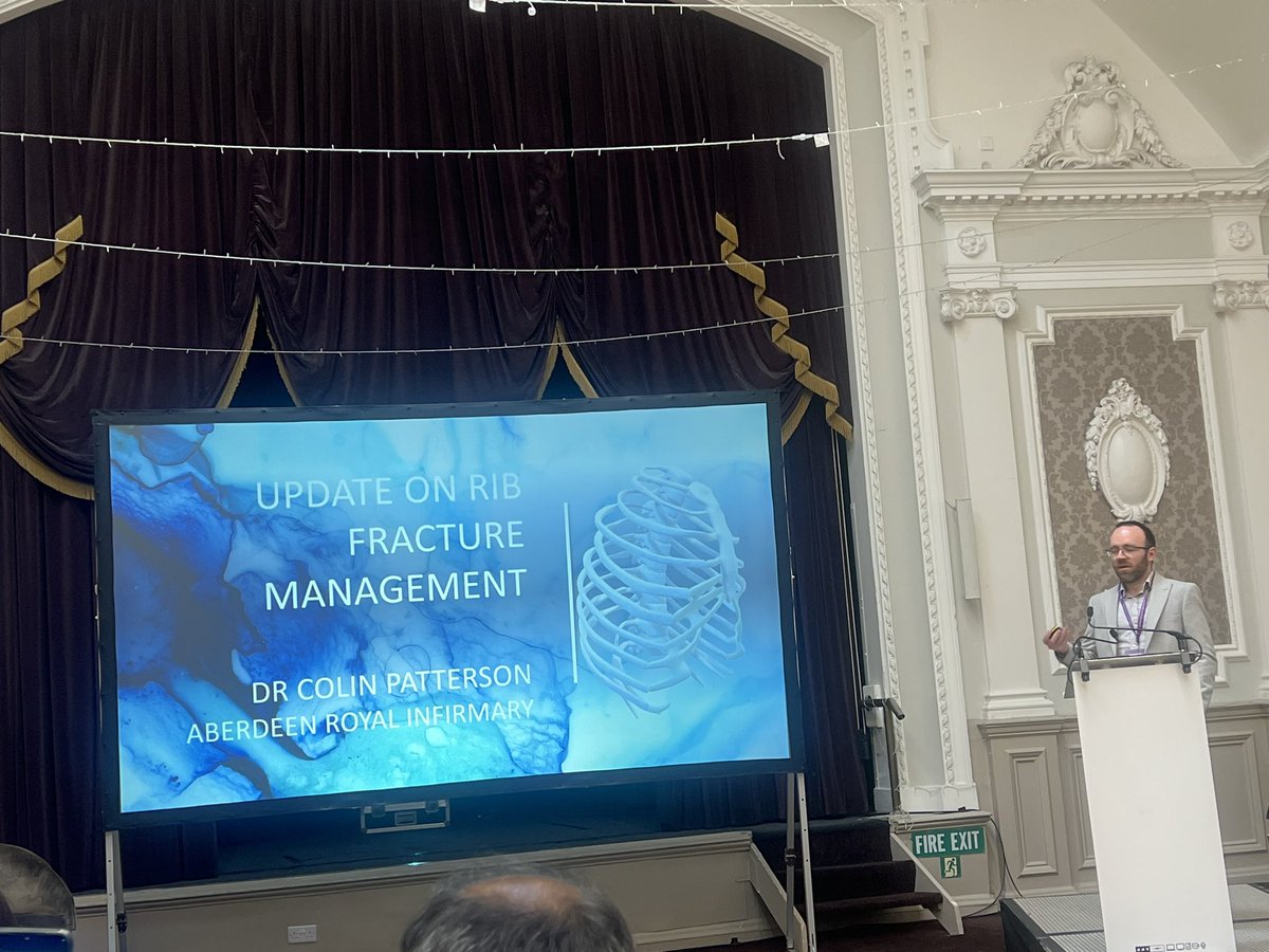 Our final speaker this morning is from Aberdeen - Dr Colin Patterson updating us on Rib Fracture Management 🦴 #ssa2024 #regionalanaesthesia