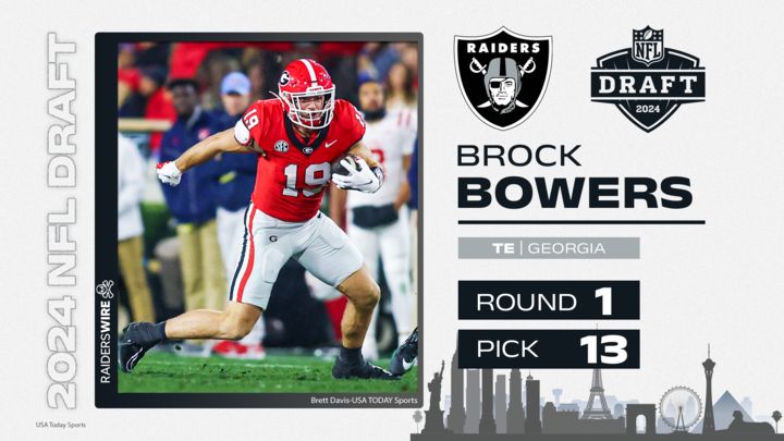 Social media reacts after Brock Bowers falls to the Las Vegas Raiders ugawire.usatoday.com/lists/social-m…