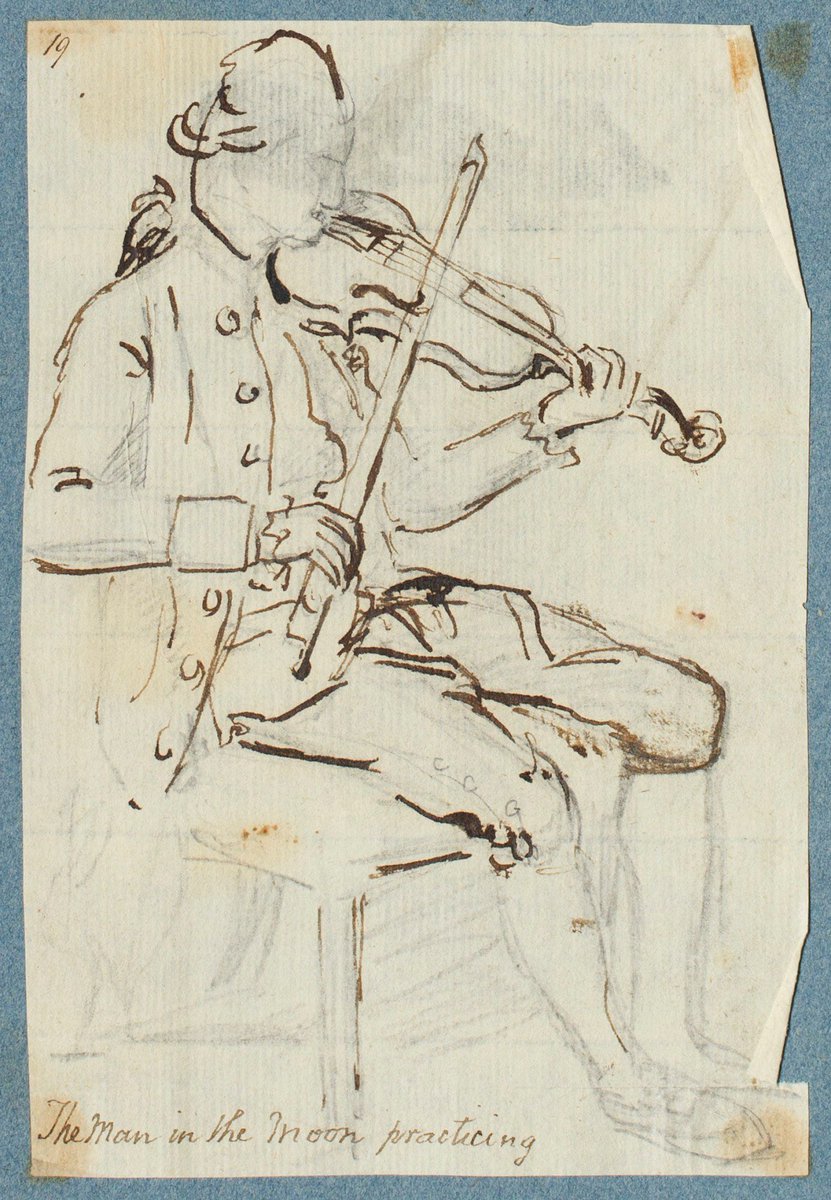 [ICONOGRAFIA]

The man in the moon practicing.

George Dance (Londra, 1 aprile 1741 - Londra, 14 gennaio 1825).

Disegno su carta (secolo XVIII).

@royalacademy 

#musician #music #earlymusic #violin #violinist #concert #baroquemusic #strings #paint #painter