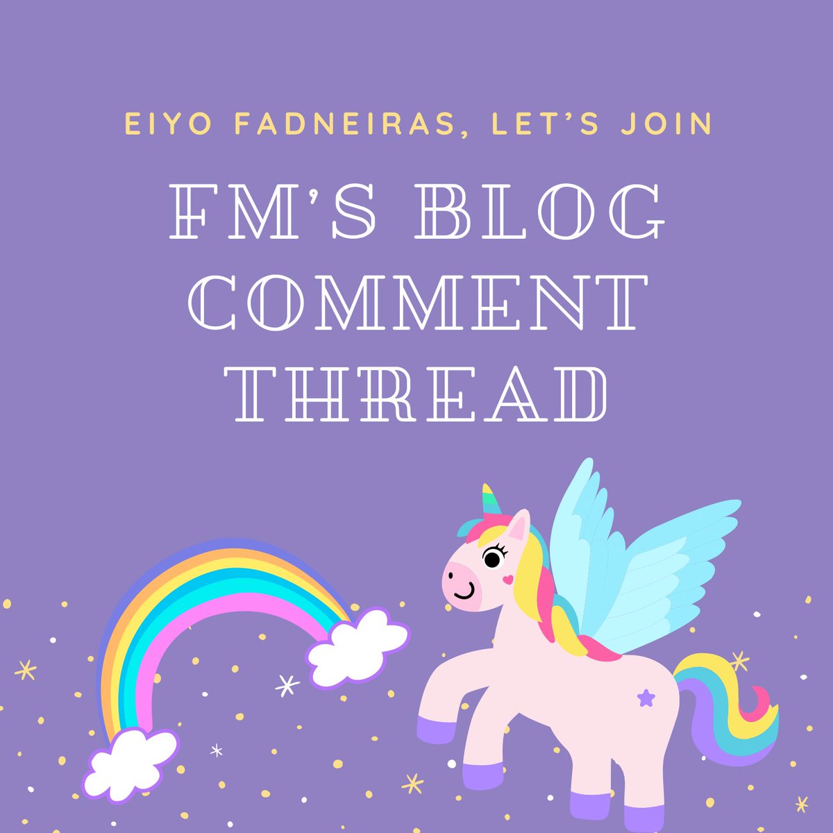 💜Bonne Friday ! It’s Blog Comment Thread Time 💛

🦄 Share your blog post 
🦄 Comment on 1/2 posts and share the love
🦄 RT this so that others can join

#BloggersCommunity #BlogCommentThread #WritingCommunity 

Mine is in the comment box below 💜💛