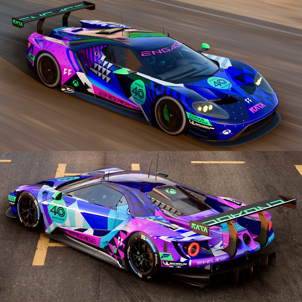 Such a cool car. I just had to make a livery for it. Racing cars are among my favorites to Design liveries for. 

‘16 Ford GT #66 GTLM
sc: 661 702 086
gt: FormFirm

#Forzapaintbooth #FH5 #ForzaHorizon5