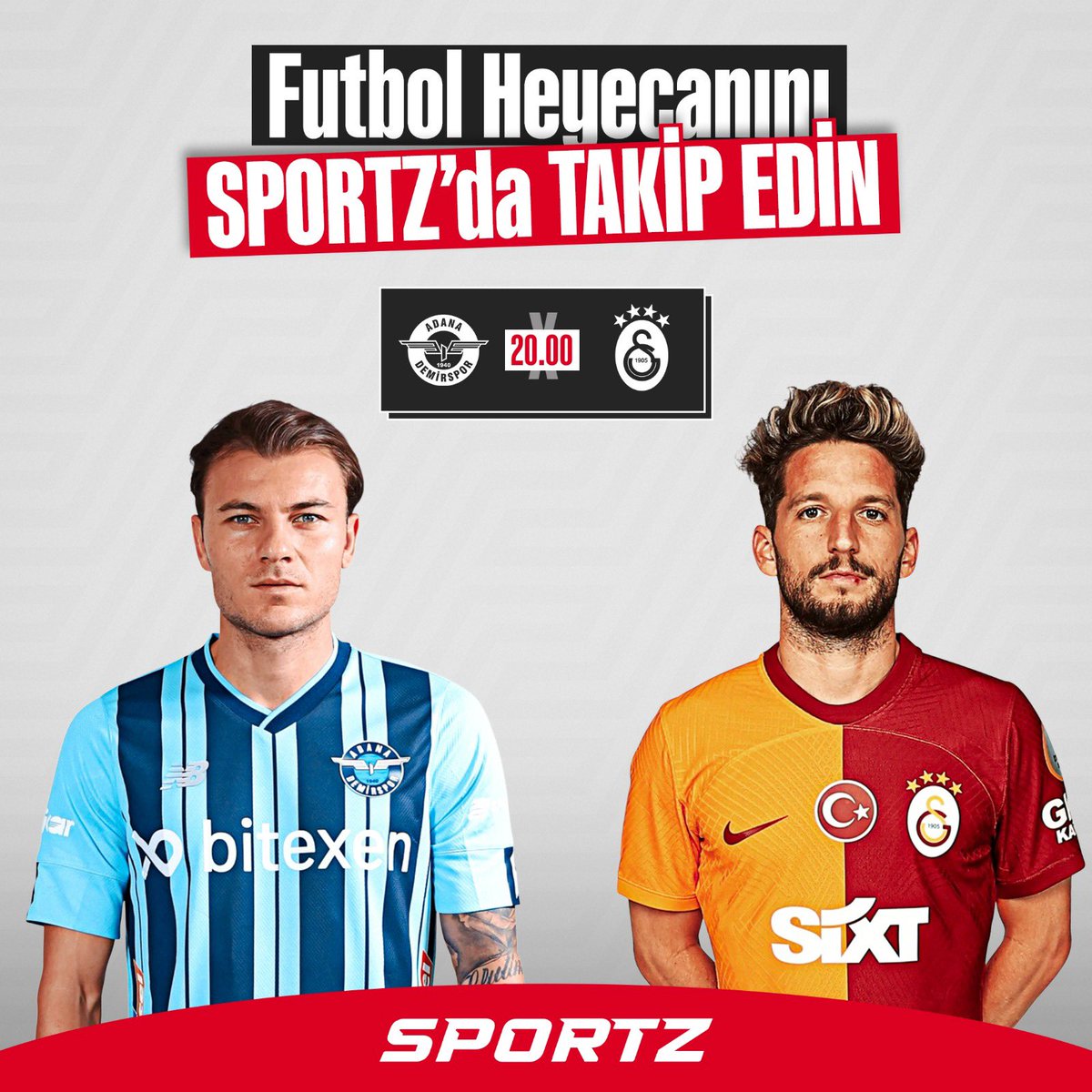 🕐 Saat 20.00 🆚 Adana Demirspor-Galatasaray maçını 👉 VOLE'nin canlı skor uygulaması SPORTZ'dan takip edin! Üstelik: 📍 REKLAMSIZ 📍 Ücretsiz 📍 Özel video içerikleri 📍 Anlık sesli yorumlar Sen de indir 👇 onelink.to/sportz