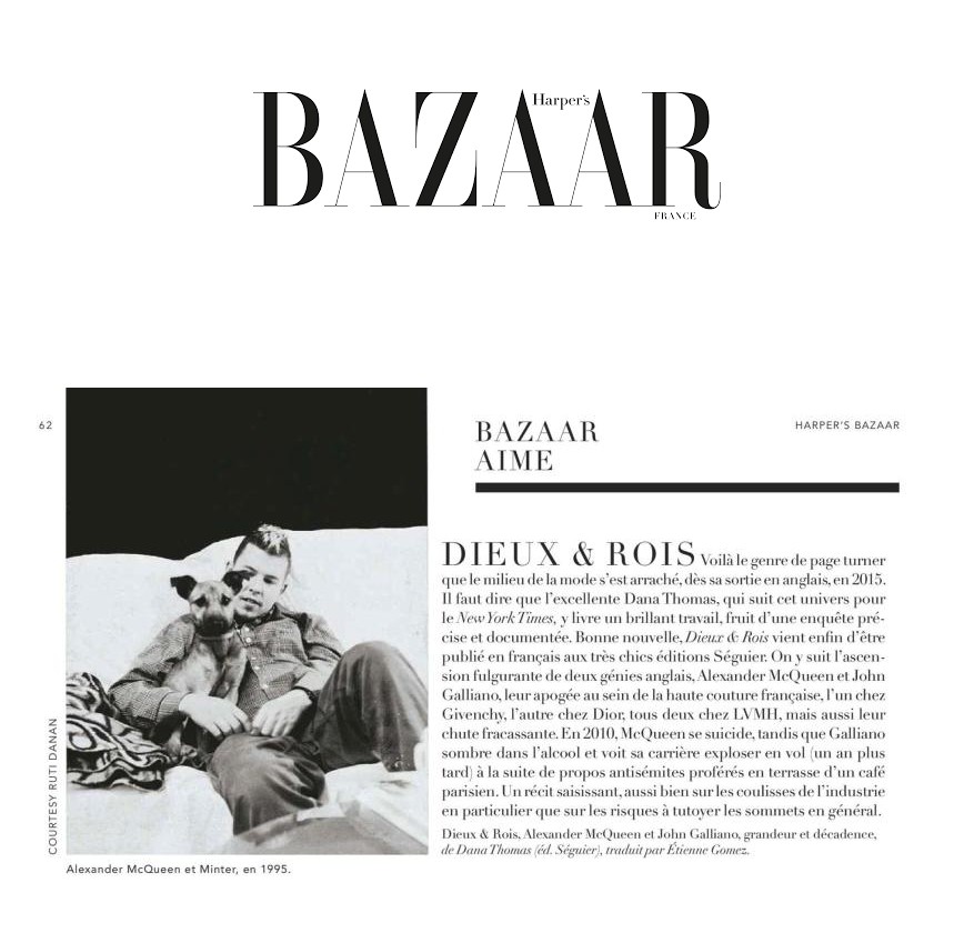 EditionsSeguier's tweet image. #vendredilecture

"1 récit saisissant, aussi bien sur les coulisses de l'industrie en particulier que sur les risques à tutoyer les sommets en général."

@HarpersBazaarFr à  propos de📖Dieux &amp;amp; Rois (bit.ly/3TXnkzx) de @DanaThomasParis 

#fashionhistory #galliano #mcqueen
