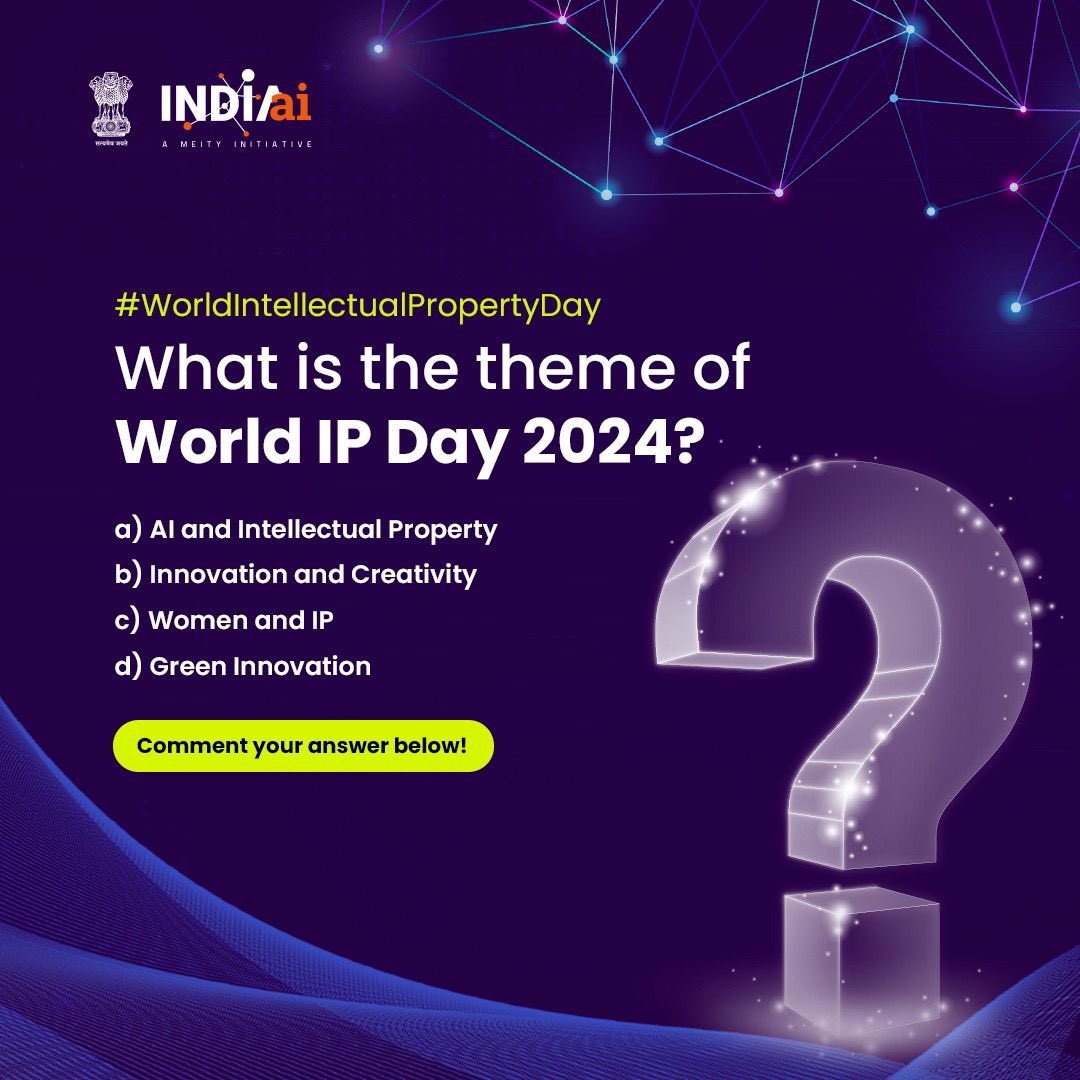 On the occasion of #WorldIntellectualPropertyDay, let’s celebrate innovation and creativity! Inventors and creators shape our world, and IP rights empower them. What do you think is the theme of World IP Day 2024? Drop your answer in the comments! Resource: World Intellectual…