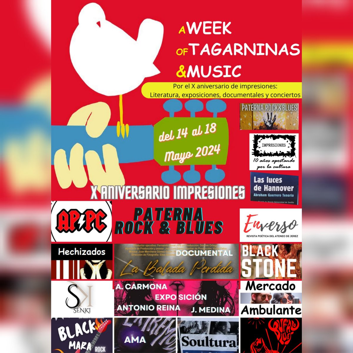 🚨¡Aquí os dejamos nuestra próxima parada!🚨

Con motivo del X aniversario de Asociación Cultural Impresiones y el I aniversario de la Asociación Paterna Rock and blues, han montado una fiesta de lo más salvaje. 

¡Vente a echar el ratito!
#Paterna #senki #rockalternativo
#Festi