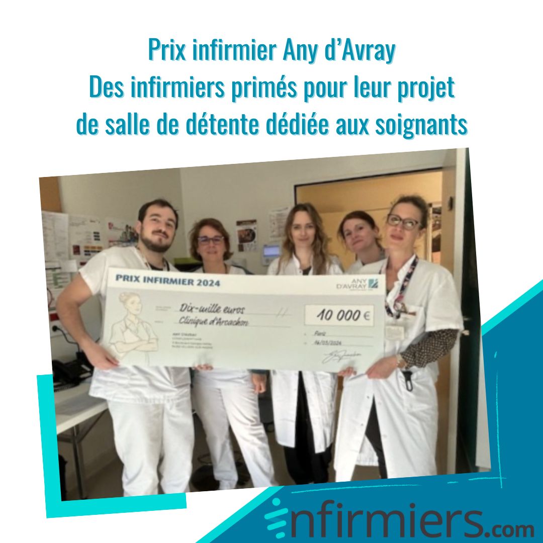 Prix infirmier Any d’Avray Des infirmiers primés pour leur projet de salle de détente dédiée aux soignants ➡️ buff.ly/4bf4Gu3