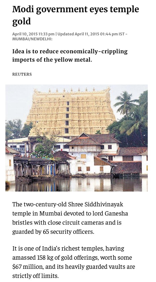 Mvdi sir eyed hindu temple gold long back ... probably that's why he never freed hindu temples even after private member bill was introduced in parliament to free them