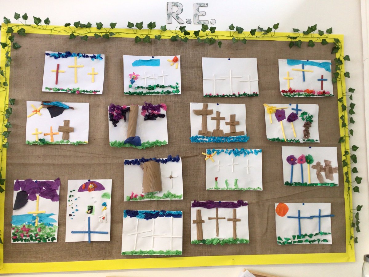 In R.E, Year 2 have been reflecting on the Eastertide season. They have created some beautiful artwork.