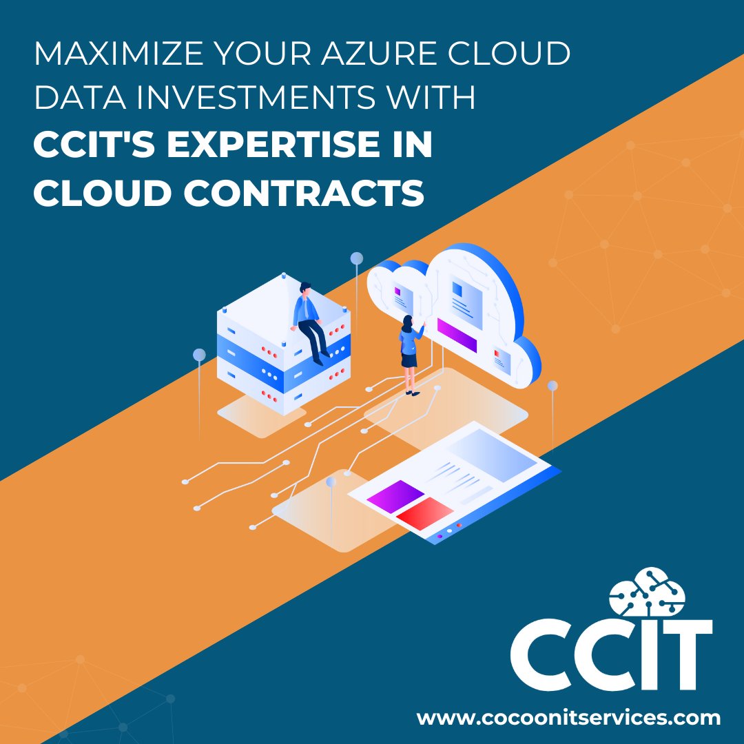 As companies continue to embrace #cloud computing partnering with #ccit can unlock 𝘀𝗶𝗴𝗻𝗶𝗳𝗶𝗰𝗮𝗻𝘁 𝗯𝗲𝗻𝗲𝗳𝗶𝘁𝘀 𝗳𝗼𝗿 𝗼𝗿𝗴𝗮𝗻𝗶𝘇𝗮𝘁𝗶𝗼𝗻𝘀 𝗿𝗲𝗻𝗲𝘄𝗶𝗻𝗴 𝘁𝗵𝗲𝗶𝗿 𝗔𝘇𝘂𝗿𝗲 𝗰𝗹𝗼𝘂𝗱 𝗱𝗮𝘁𝗮 𝗰𝗼𝗻𝘁𝗿𝗮𝗰𝘁𝘀. For quote: info@cocoonitservices.com
