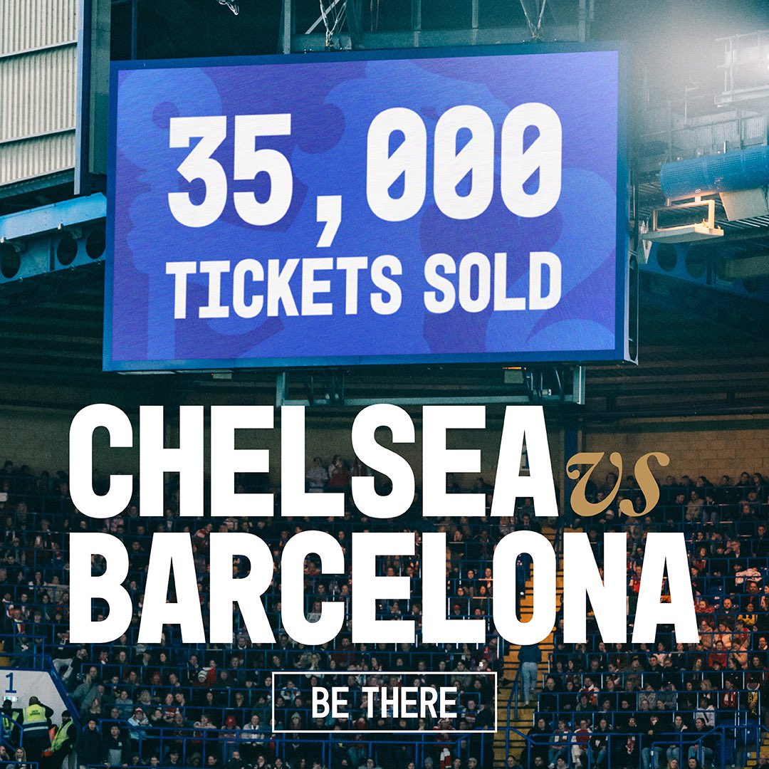Just over 24 hours to go ⏰ Let’s get the Bridge sold out! 💙 Tickets available here: tinyurl.com/chelseabarcelo… #CFC #CFCW