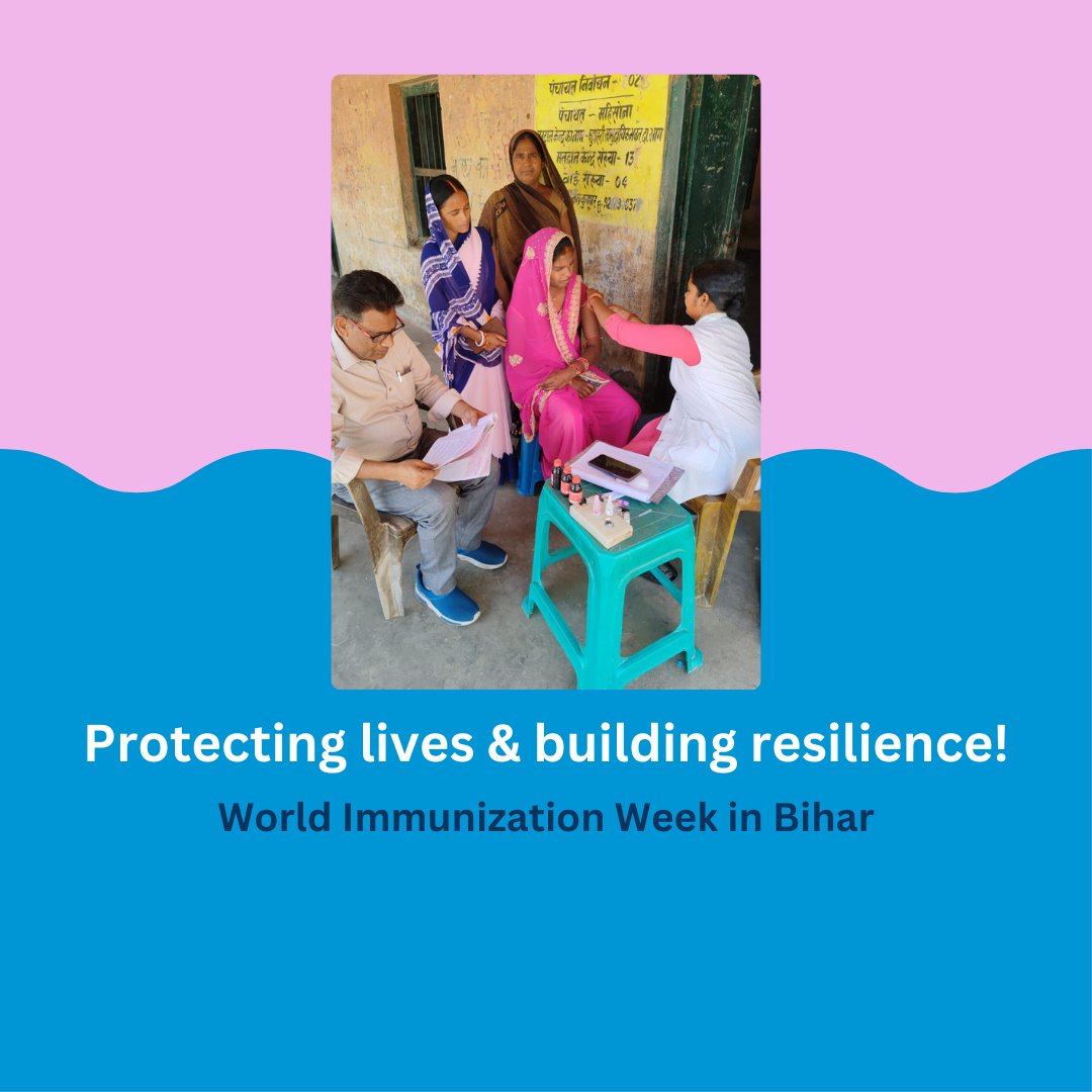 Protecting lives and building resilience: Observing #World_Immunization_Week, where every shot is a step towards a healthier, safer world. 💉🌍#VaccinesWork @A_ArogyaMandir @MoHFW_INDIA @BiharHealthDept @SHSBihar @AjayShahiDr @BMGFIndia @DrAkashMalik @DevenKhandait @Somesh_KumR