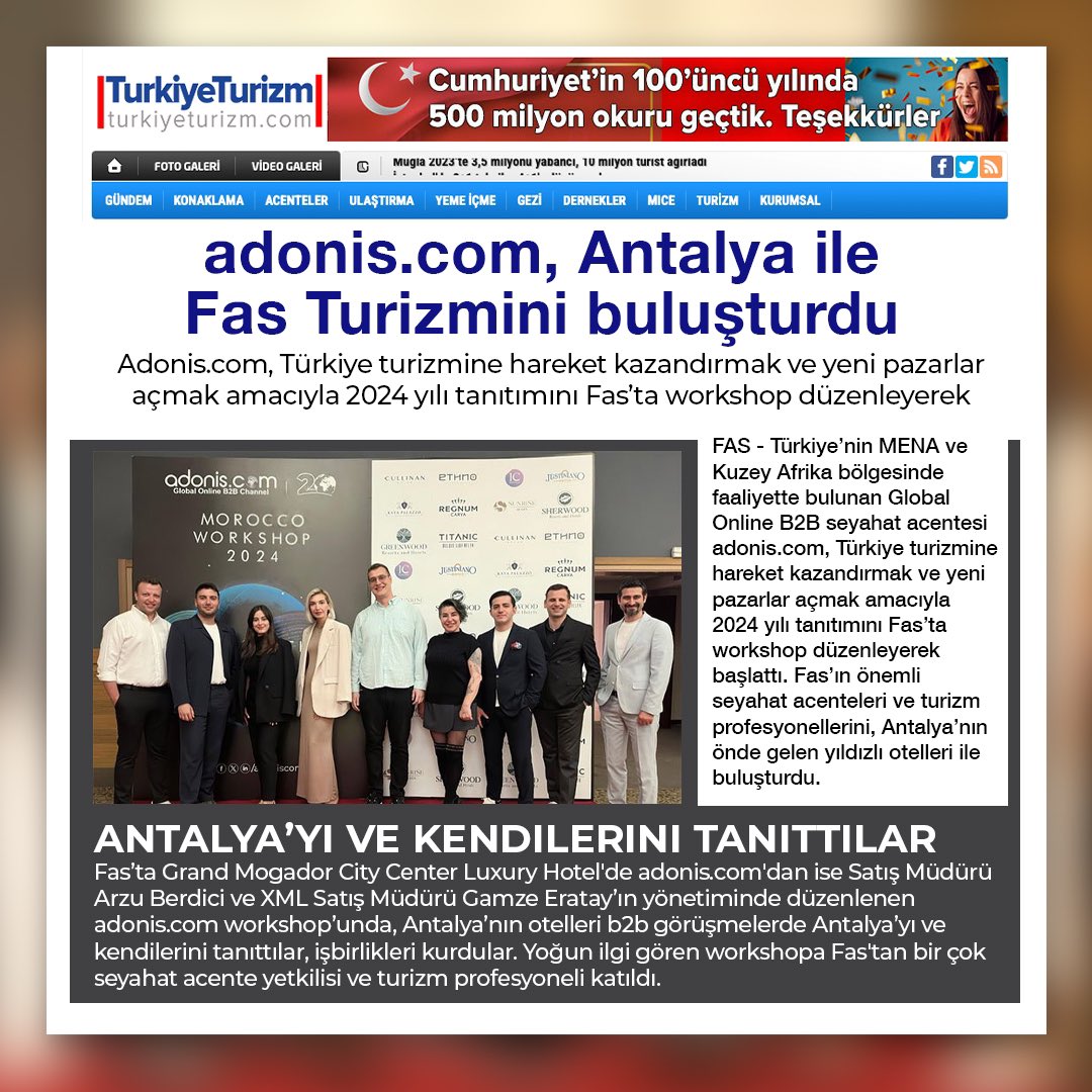 Fas’ta gerçekleştirmiş olduğumuz workshop basında yer buldu.