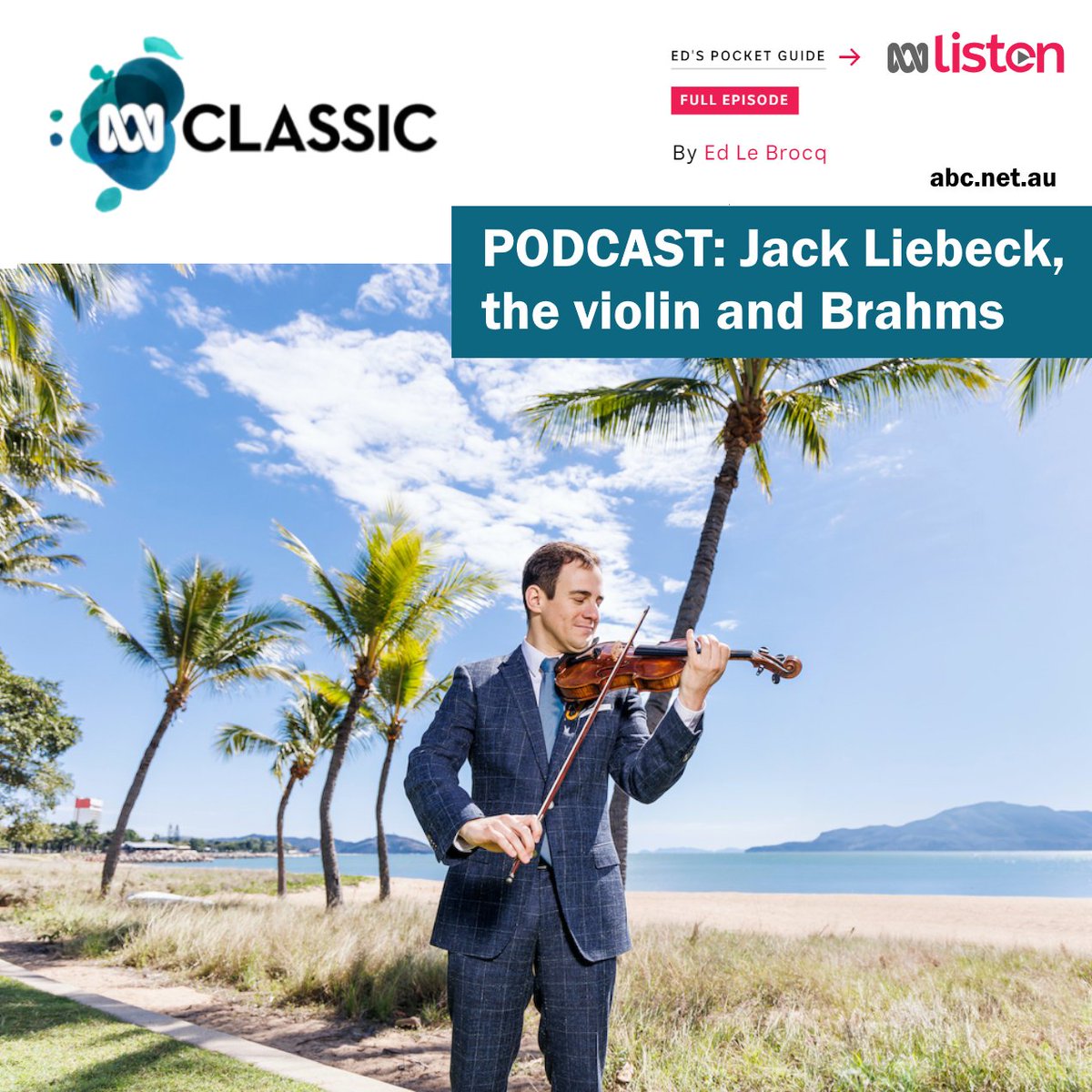 PODCAST - @jack_liebeck on @ABCClassic - get an insider look at the world of Jack - including being festival director of @AFCMTownsville, Brahms, being an educator and the principles he lives by. Listen again on abc listen... abc.net.au/listen/program…