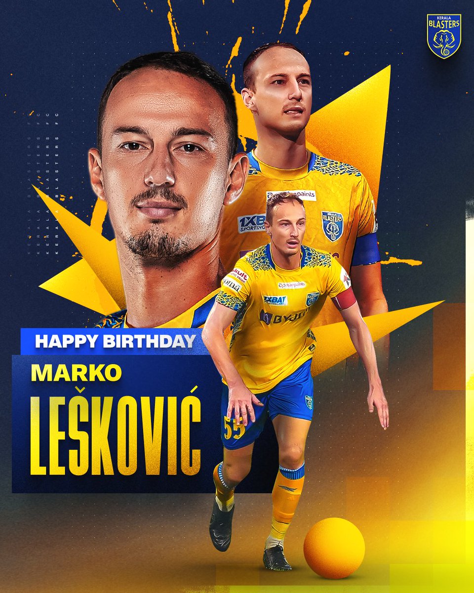 On and off the pitch, you're a true leader, Leskovic! 🙌 Happy birthday! Have a good one! 🎂 #KBFC #KeralaBlasters