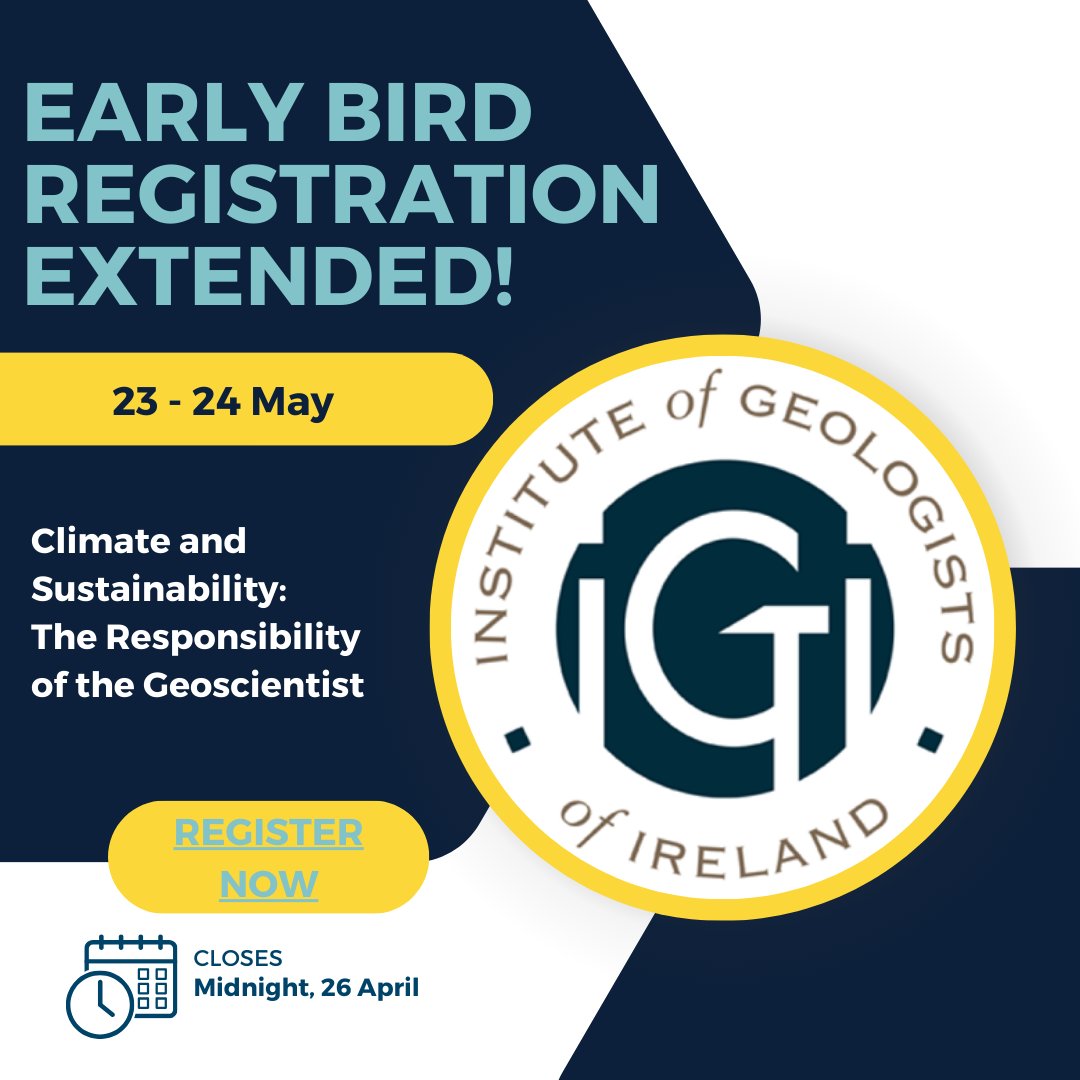 ****EARLY BIRD REGISTRATION REMINDER**** Today is the last day for Early Bird Registration for @IGI_PGeo 2024 Conference - don't miss out! Register by midnight tonight, 26th April. advantagepco.eventsair.com/igi-2024/igi-2…
