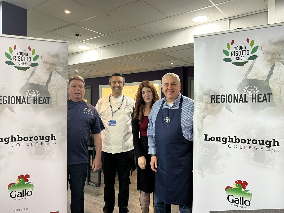 Here we are @Lborocollege @radmoor_rest @Chefcreed for our Midlands Heat - judges ready, willing and able! @RisoGalloUK @essentialcuisin @masterchefsgb @Craft_Guild @chefpublishing