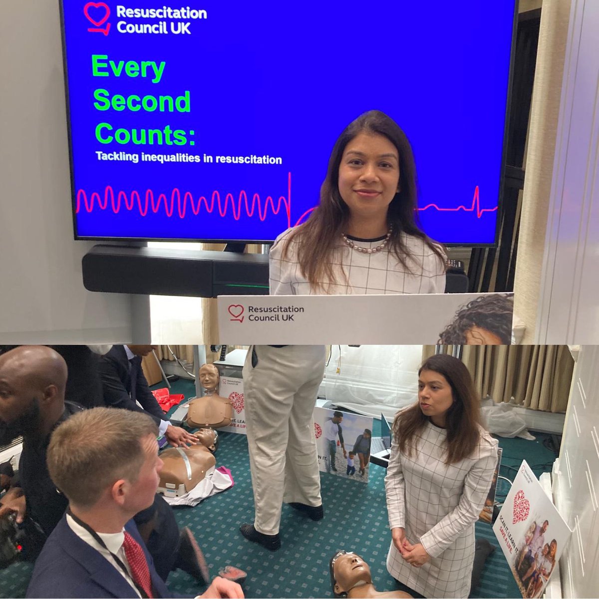 Everyone should know how to practice CPR and use a defibrillator in an emergency, so I was glad to practise my skills with experts from @resuscounciluk. I also spoke to them about heart health and the vital need for widespread CPR training so we can save more lives!