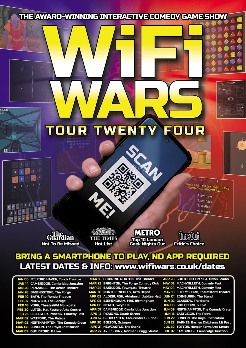 This weekend, we'll be in: Saturday: AYLESBURY @TheWaterside1 Sunday: SOUTHEND @SouthendTheatre Tickets: wifiwars.co.uk