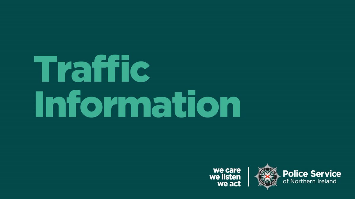 The Woodlough Road in Dungannon is currently to Belfast bound traffic due to a road traffic collision. Diversions are in place at the Granville turn off, Eglish Road and Killbraken Road. Drivers should avoid the area and seek an alternative route for their journey.