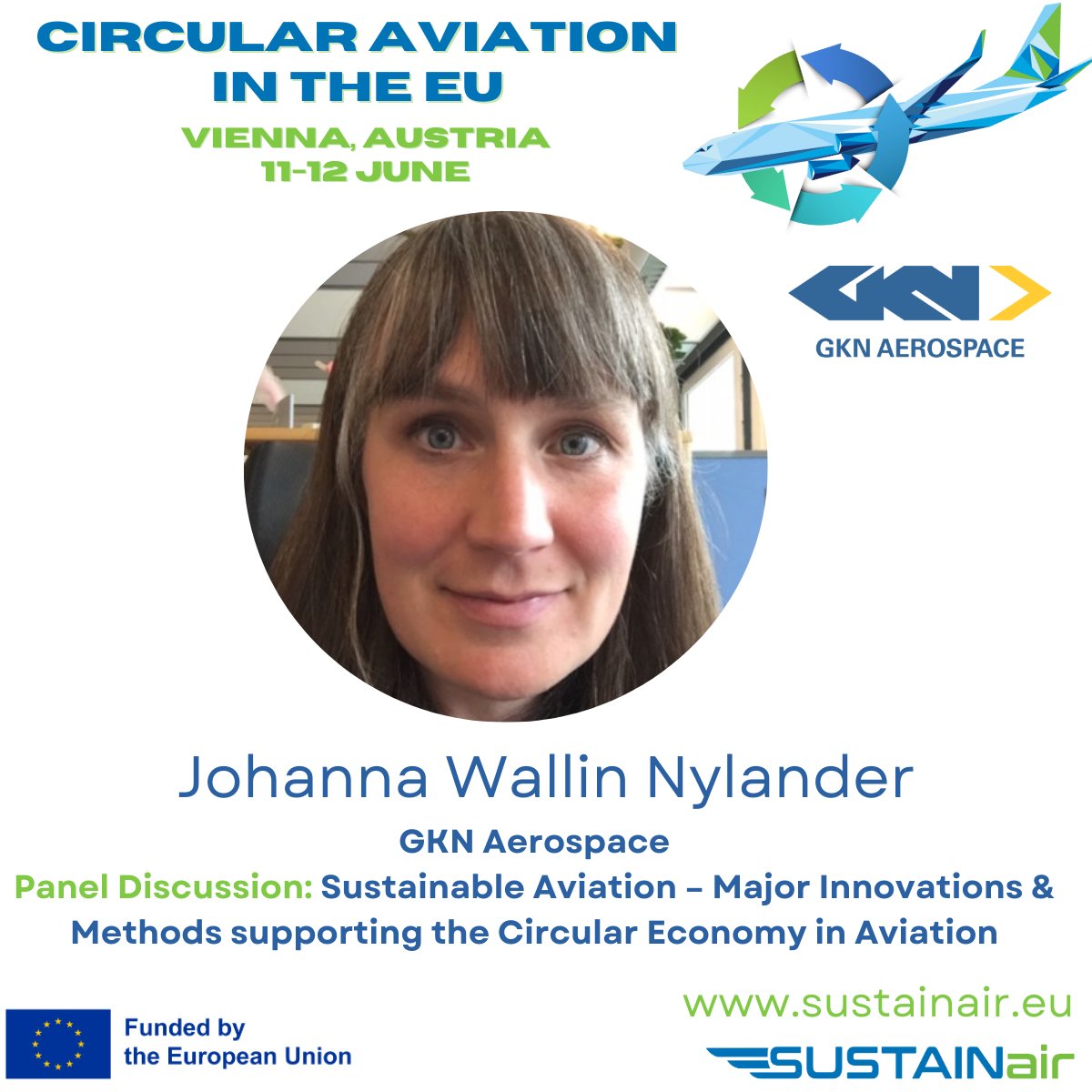 🌟 Introducing Johanna Wallin Nylander, one of our speakers representing GKN Aerospace, a global leader in aerospace innovation! 🚀✈️ @GKNAero Did you register yet? Spots are getting filled in! ec.europa.eu/eusurvey/runne…🚀🌟