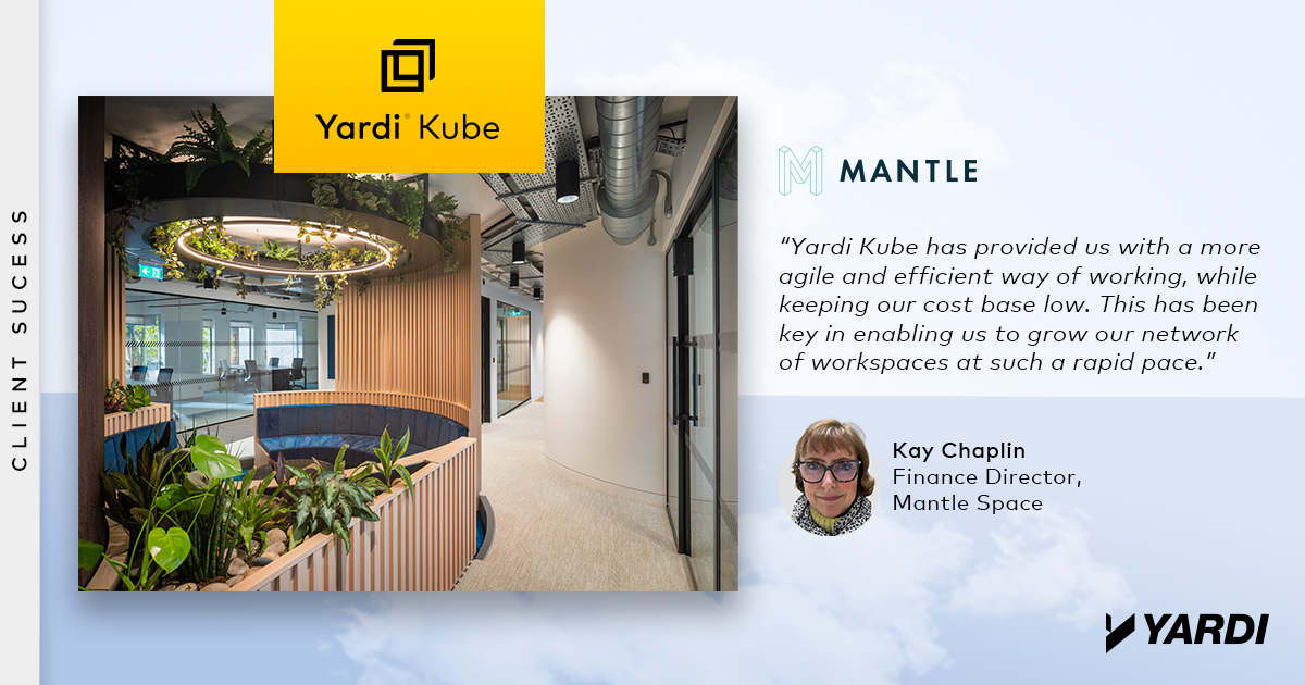 #UK - See how @mantlespace was able to save three days a week, grow its network and keep its cost base low with @YardiKube in our latest case study at bit.ly/3wbTLCn.

#FlexibleWorkspace #Coworking #RealEstate #ClientSuccess #Flex