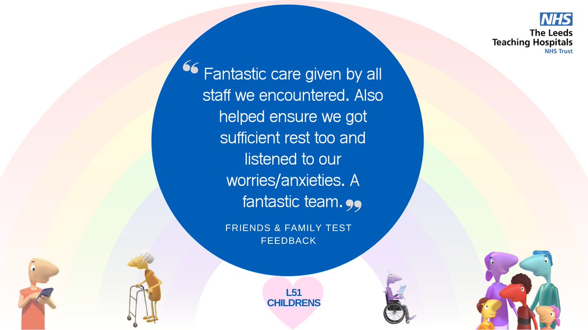 This week we're sharing this great comment from a patients parent who was cared for by the children's hospital #FFTFriday

If you'd like to share feedback about your experience of care in our hospitals, please visit: leedsth.nhs.uk/patients/suppo…