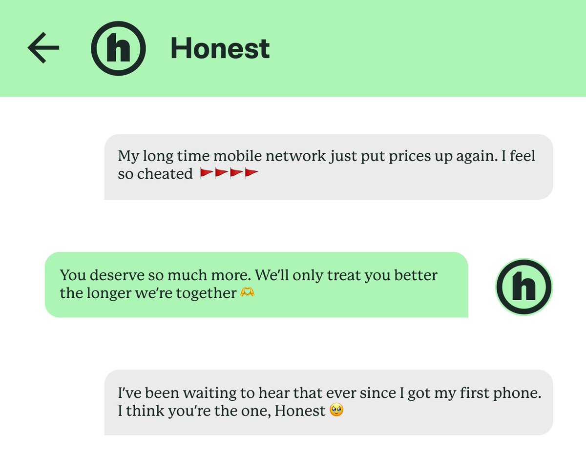 If you matched with Honest, it would probably go like this 😍